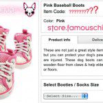 pink baseball dogshoes