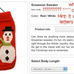 snowman sweater