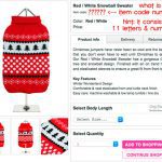 red white snowball sweater